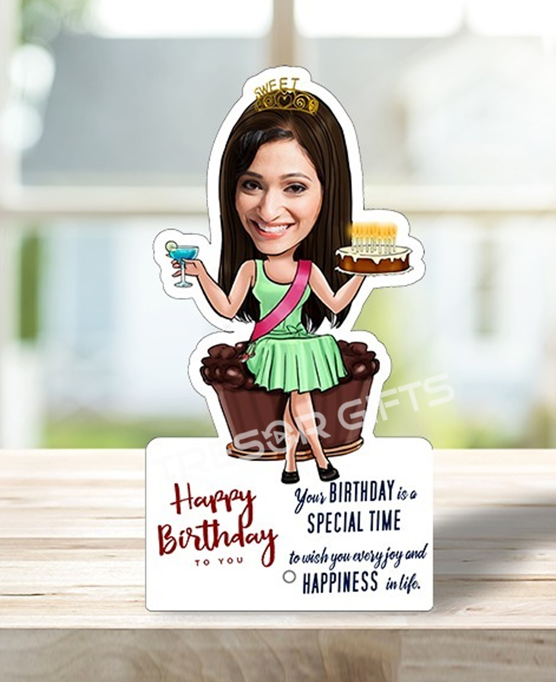 Birthday girl caricature