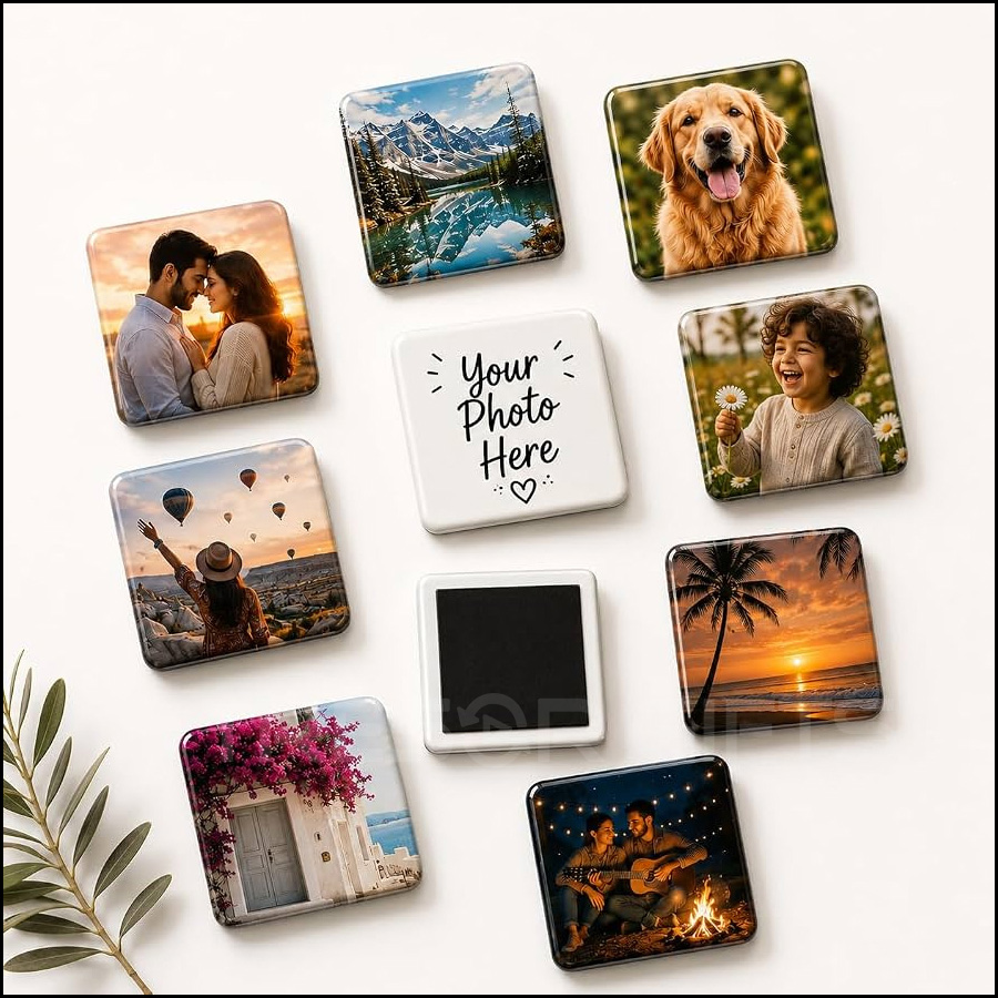 Customized Square Photo Magnets