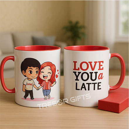Cute Couple Cartoon Mug Set