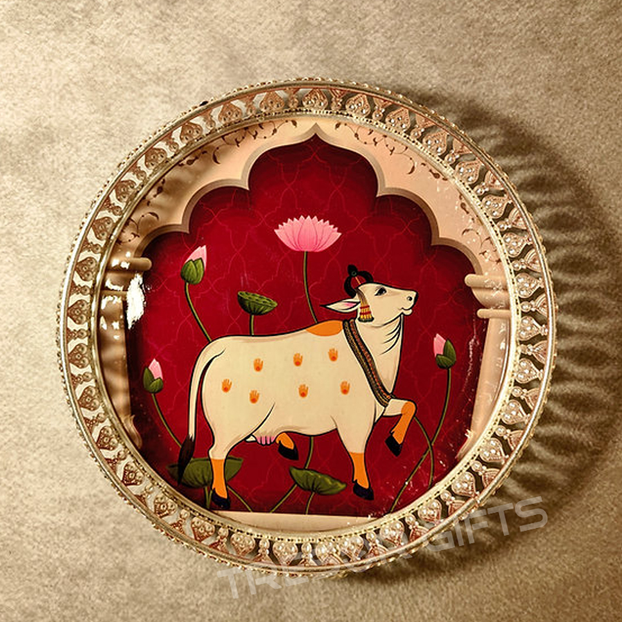 German Silver Pichwai Tray