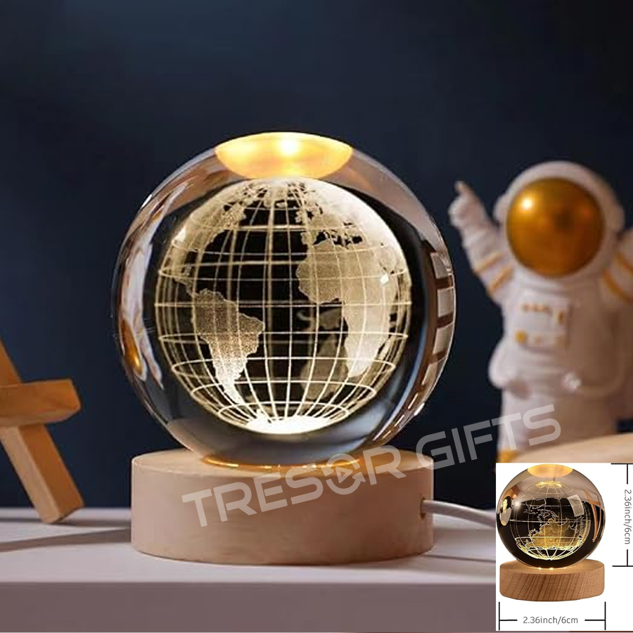 3D Globe Crystal Ball Night Lamp 2