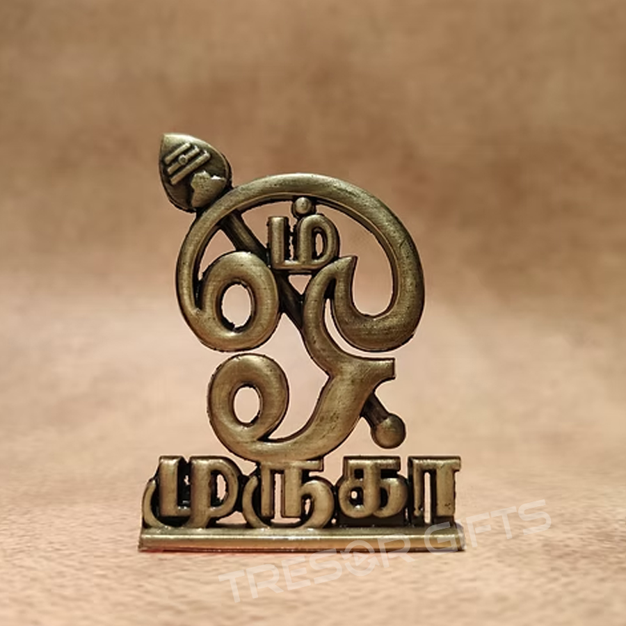 Metal Murugar with Vel and OM - Car Dashboard Idol