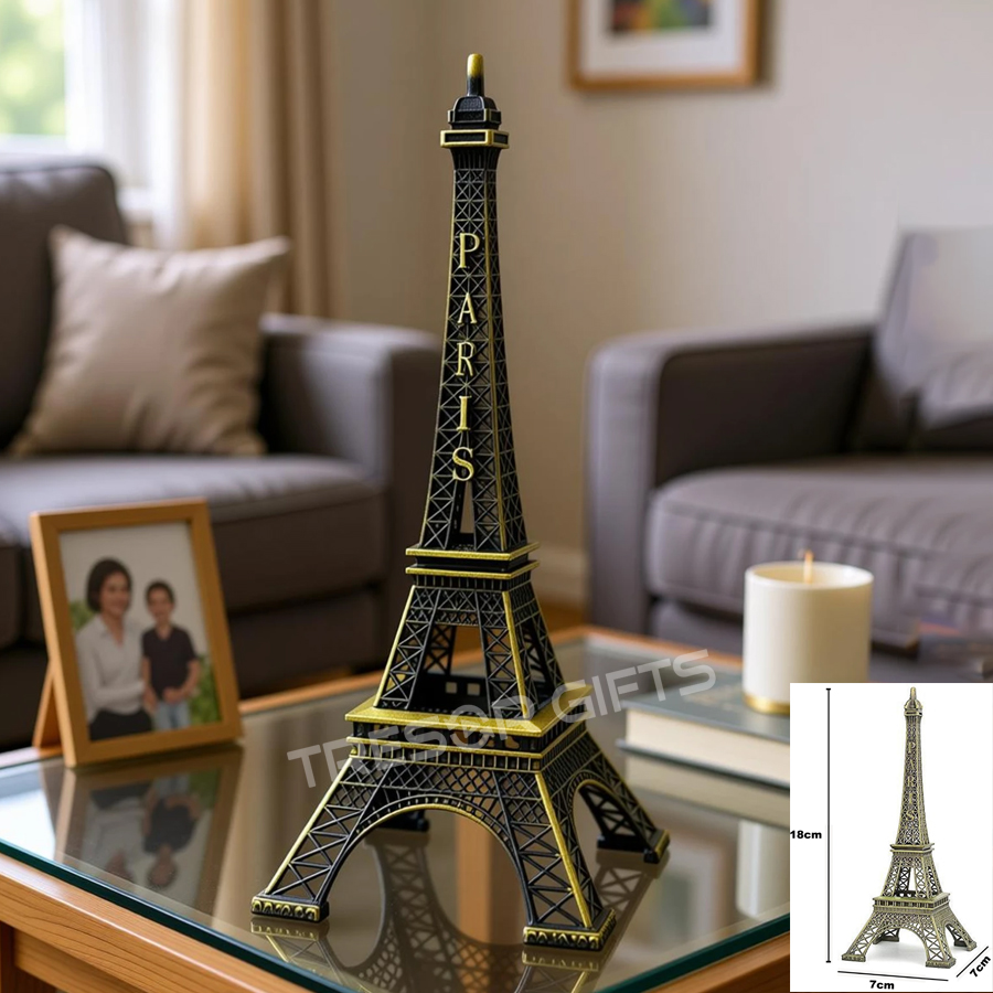 Pseudo Antique Finish Paris Eiffel Tower Metal Miniature Statue