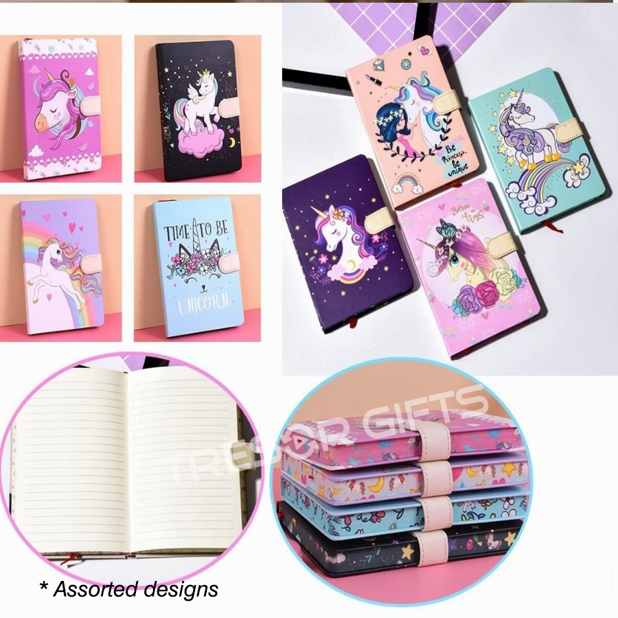 Magnetic Lock Notebook with Ruled Pages and Hard Top Cover