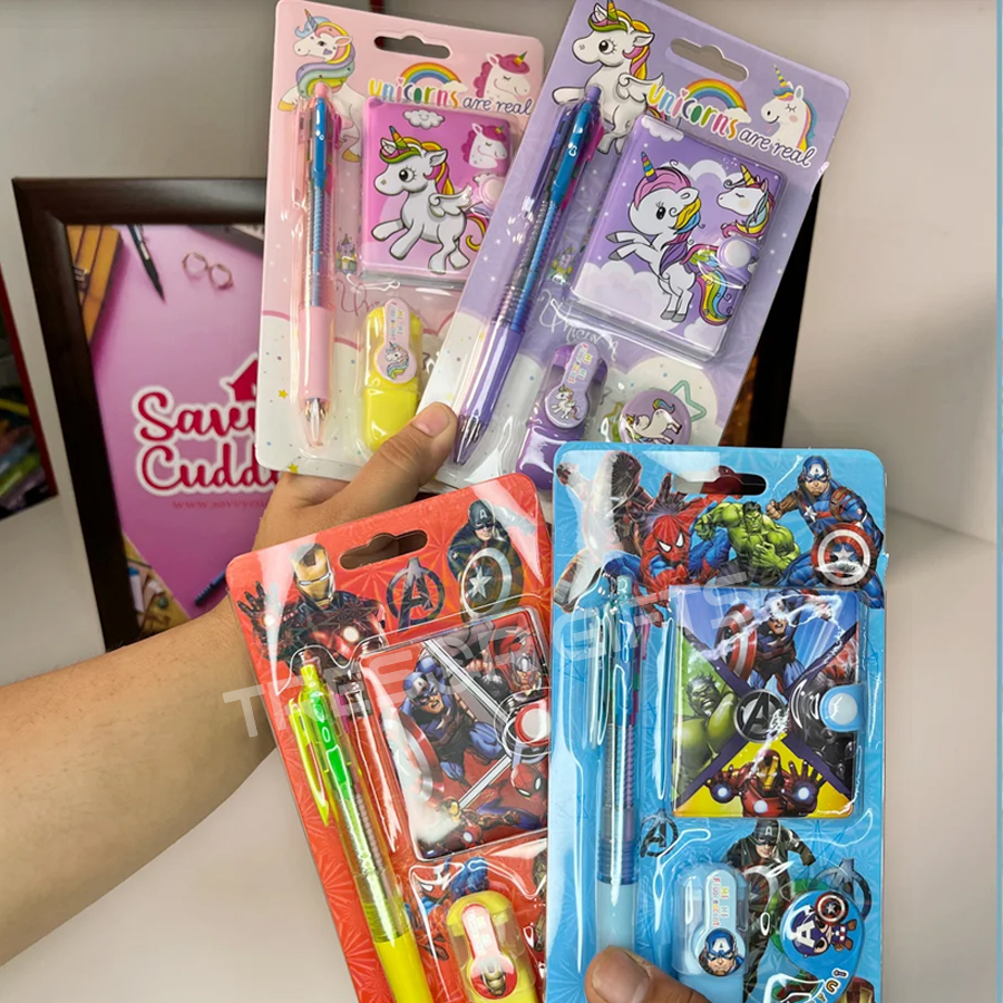 Mini Diary Set with Multi Color Pen, Cute Mini Tape and Mini Accessories